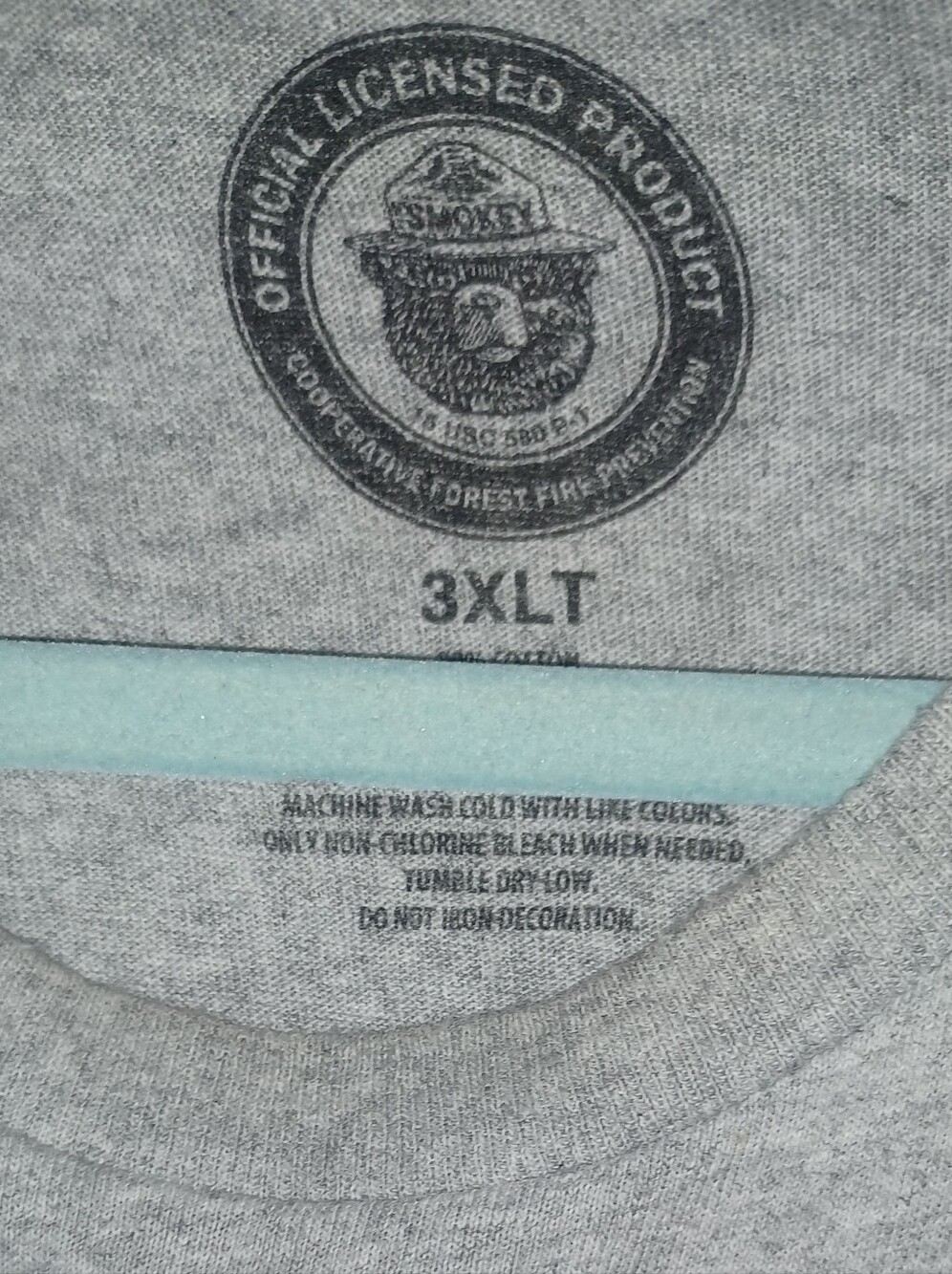 Graphic Long Sleeve Top with Plaid Sleeves - Gray/Brown - Picture 8 of 8